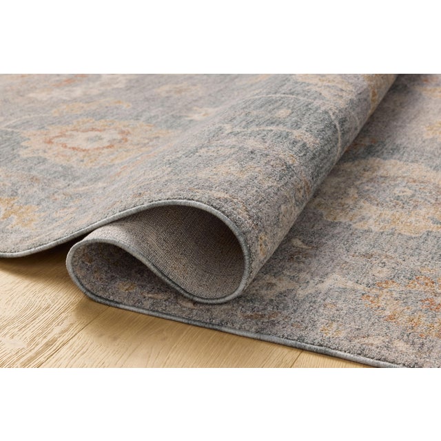 Loloi Rugs Chris Loves Julia x Loloi Louisa Ocean / Sunset 5'-3" x 5'-3" Round Area Rug For Sale - Image 4 of 6