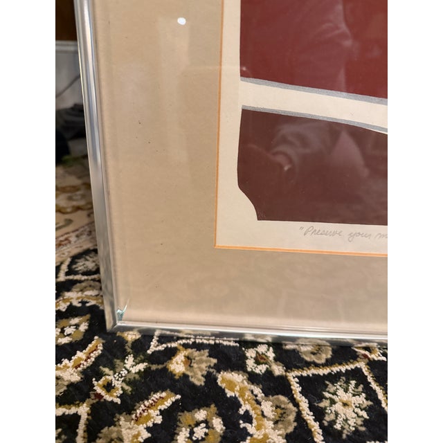 1973 Pop Art Screenprint "Preserve Your Memories" Driver in Vintage Car Signed Limited Edition 3/13 For Sale - Image 4 of 12