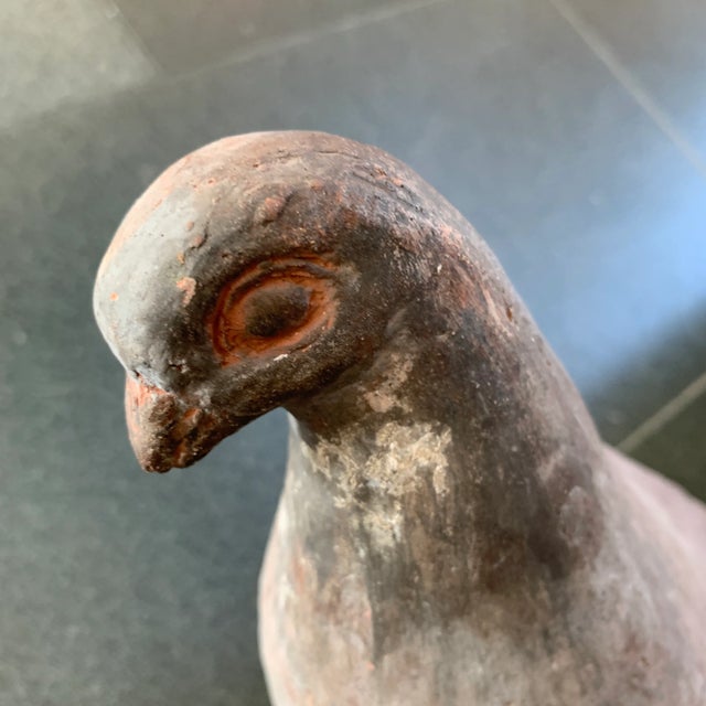 Mid 20th Century Mid 20th Century Decorative Terra Cotta Pigeon Set - Set of 2 For Sale - Image 5 of 9