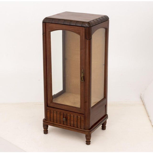 Art Deco Walnut Display Cabinets, Pair For Sale In New York - Image 6 of 11