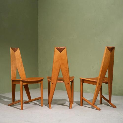 1980s Dining Chairs by Søren Nissen and Ebbe Gehl for Seltz, France, 1980s, Set of 10 For Sale - Image 5 of 12