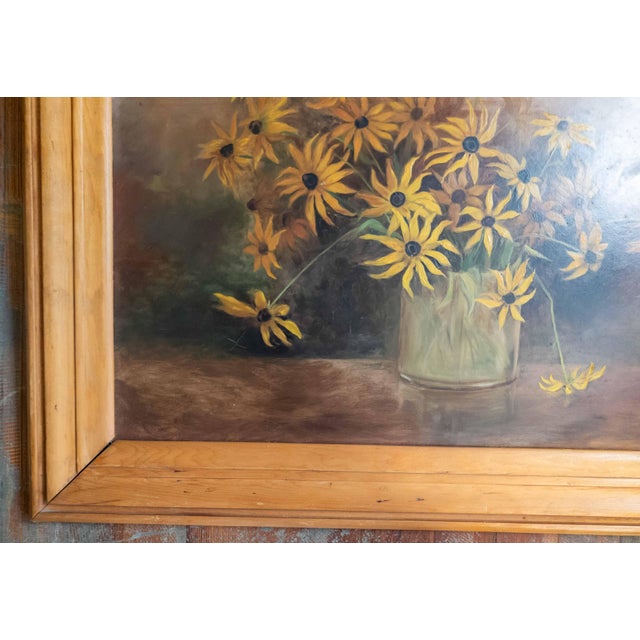 Early 20th Century American Still Life Painting of Black Eyed Susans For Sale In New York - Image 6 of 16