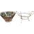 Vintage Mid-Century Modern Glass Serving Bowl With Gold-Tone Metal Stand. For Sale - Image 10 of 10
