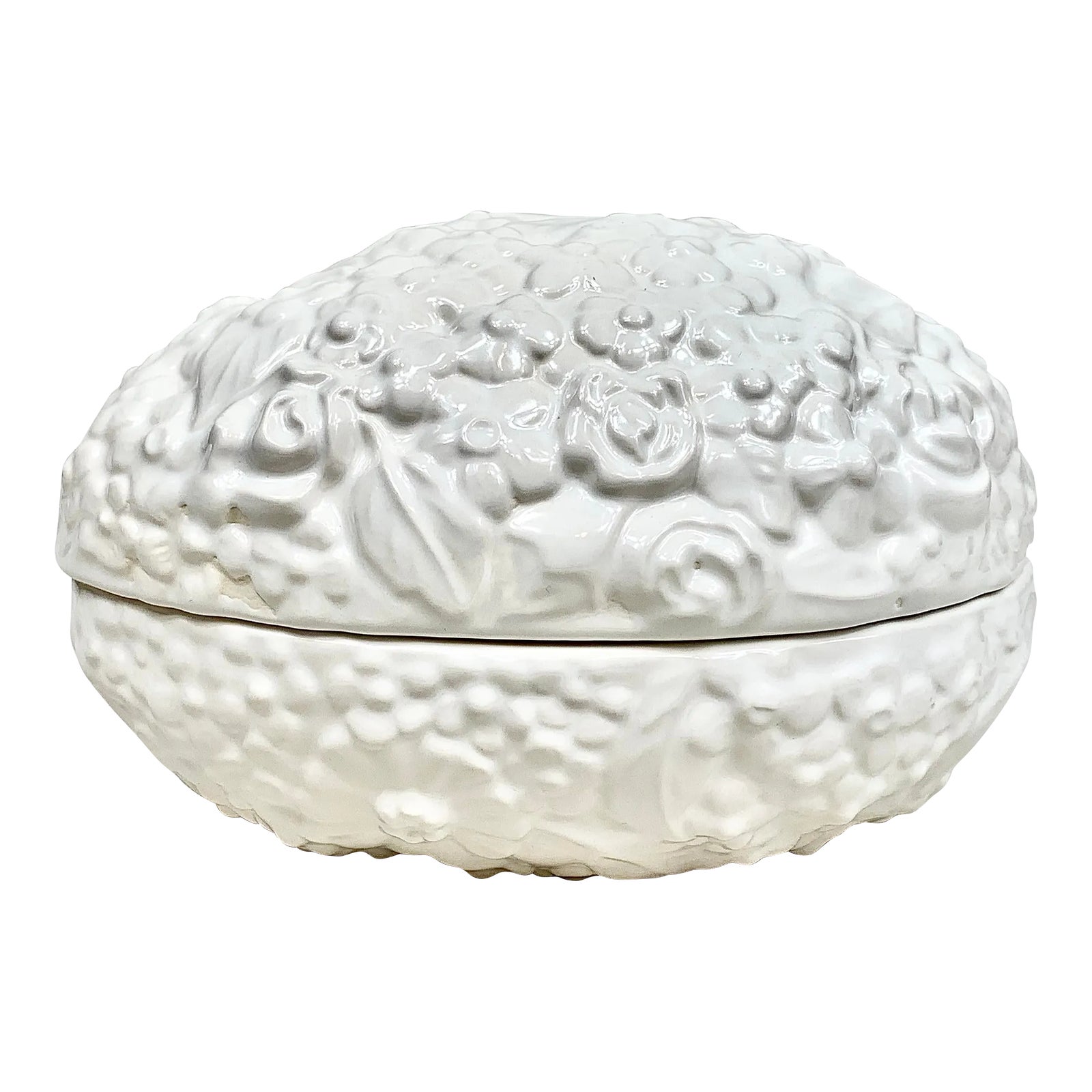 Vintage Large Ceramic Egg Box Chairish