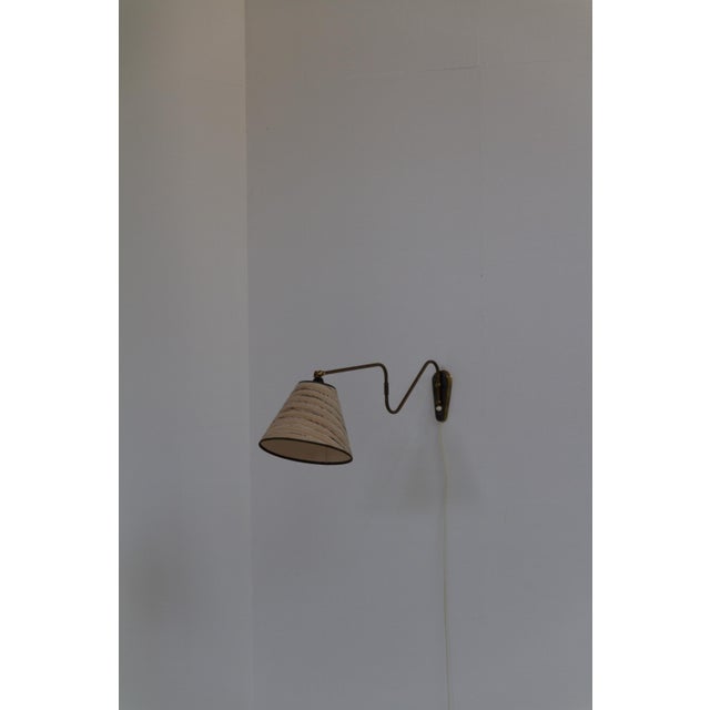 Danish Articulating Brass Wall Light, Denmark, 1940s For Sale - Image 17 of 18