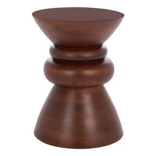 Ignacio Round Accent Table in Walnut For Sale