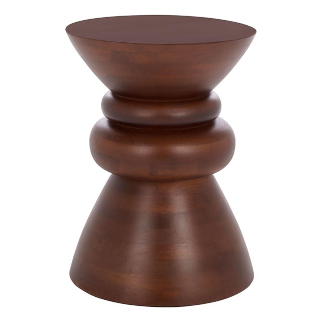 Ignacio Round Accent Table in Walnut For Sale