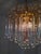 Murano Glass Teardrop Chandelier with Gilded Frame attributed to Paolo Venini, 1970s For Sale - Image 4 of 18