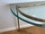 Vintage Italian Brass and Glass Demi-Lune Console Table For Sale - Image 12 of 18
