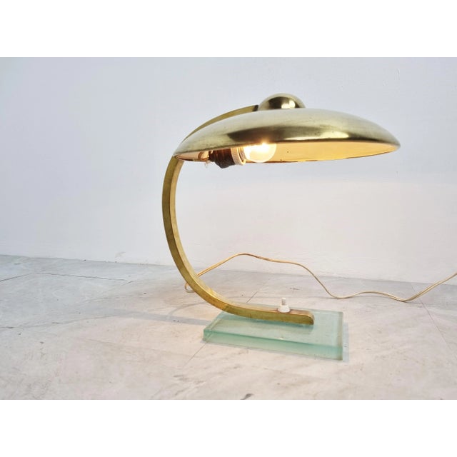 Art Deco Bauhaus Brass Desk Lamp, 1930s For Sale - Image 10 of 12