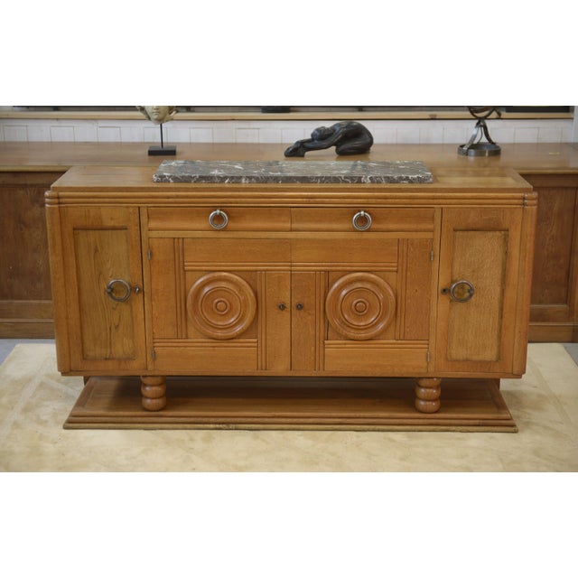 Oak Buffet in the style of Charles Dudouyt, 1930s For Sale - Image 3 of 14