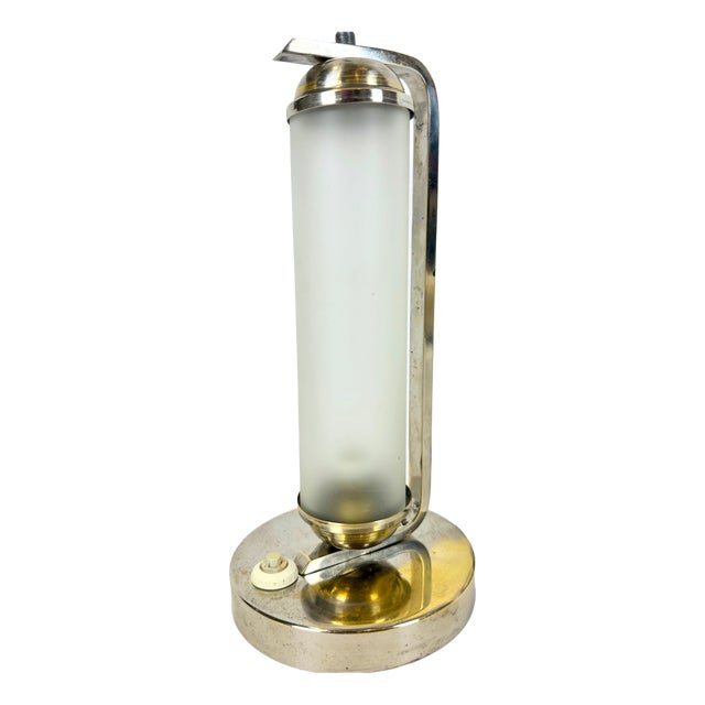 Bauhaus Nickel-Plated Tubular Table Lamp from Elma Weimar, 1930s For Sale
