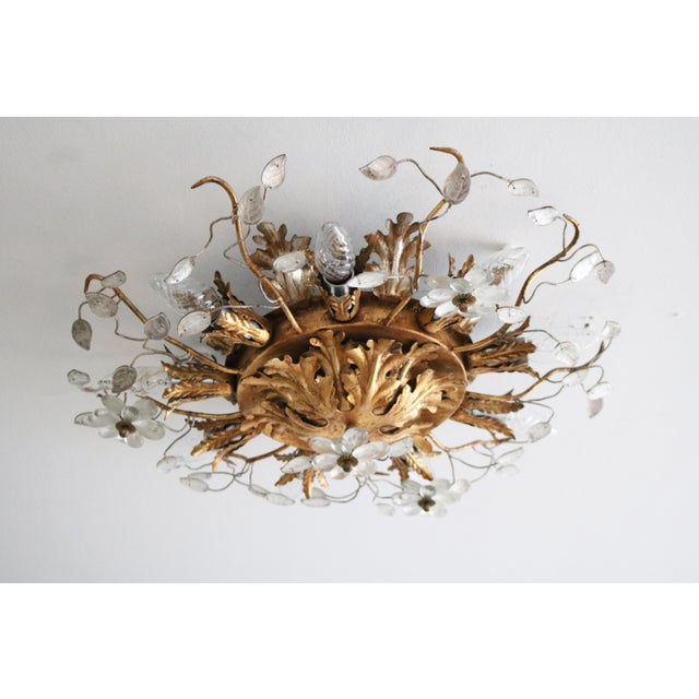 Italian Flowers Florentine Chandelier in Murano Glass from Banci Firenze, 1970 For Sale - Image 10 of 10