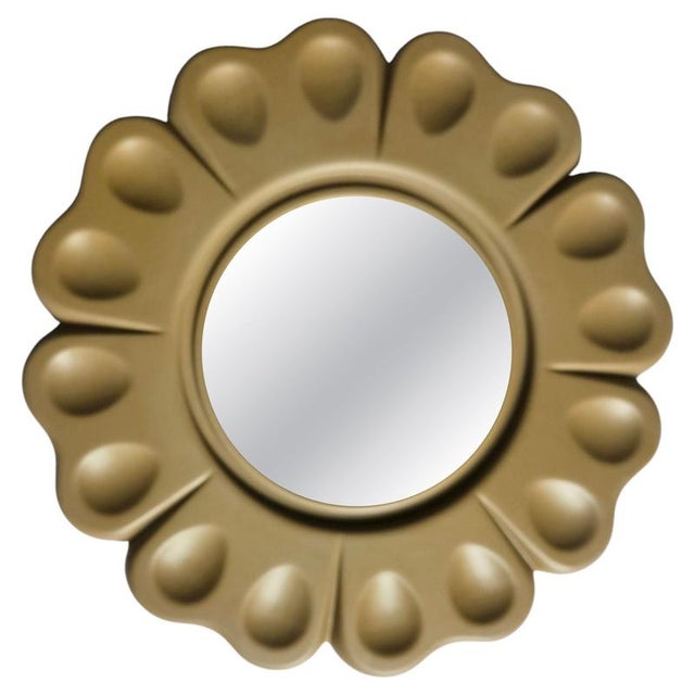 Mid-Century Flower Wall Mirror, Italy, 1970s For Sale - Image 10 of 10
