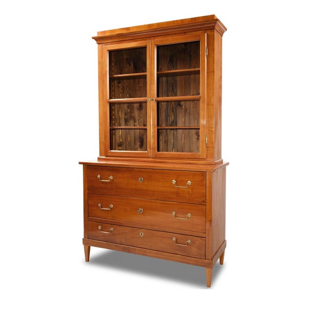 Antique German Chest of Drawers in Cherry, 1810 For Sale - Image 9 of 12