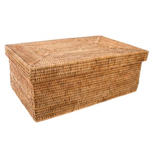 Artifacts Rattan Rectangular Box With Lid