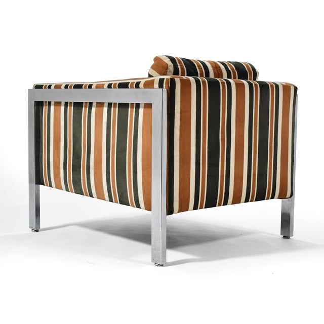 Milo Baughman Style Lounge Chair For Sale In Chicago - Image 6 of 8