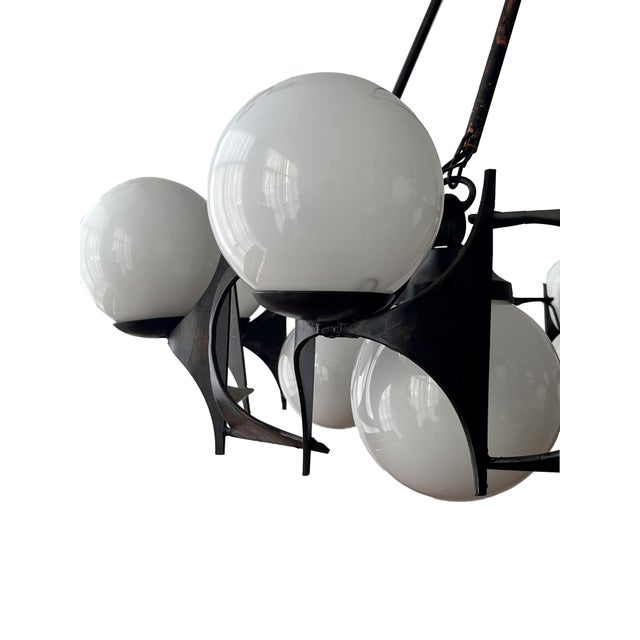 Brutalist Style Chandelier, 1950s For Sale - Image 13 of 17