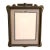 1930s Art Deco Wood Picture Frame, Gold Polychrome Floral Crest, 8x10 For Sale