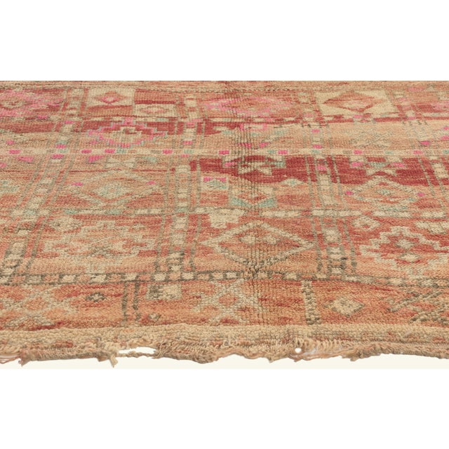 Berber Tribes of Morocco Vintage Beni M'Guild Moroccan Rug, 04'10 X 05'08 For Sale - Image 4 of 10