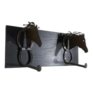 Artistic Equestrian Horseshoe Shelf or Wall Bracket.