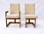 Highly unusual pair of chairs by Vladimir Kagan; Kagan-Dreyfuss, Inc, Usa, of the cubist variation in Rosewood. Gifted in...