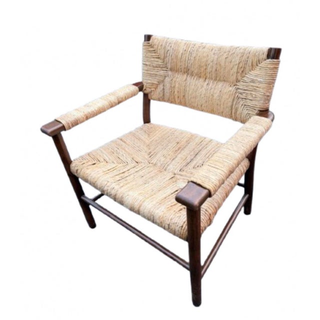Vintage Woven Rush Lounge Chair in the Style Mel Smilow For Sale In Miami - Image 6 of 10