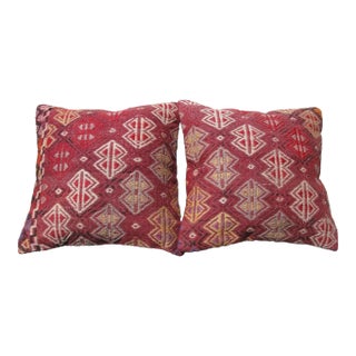 1980s Kilim Pillow Covers- Set of 2 For Sale