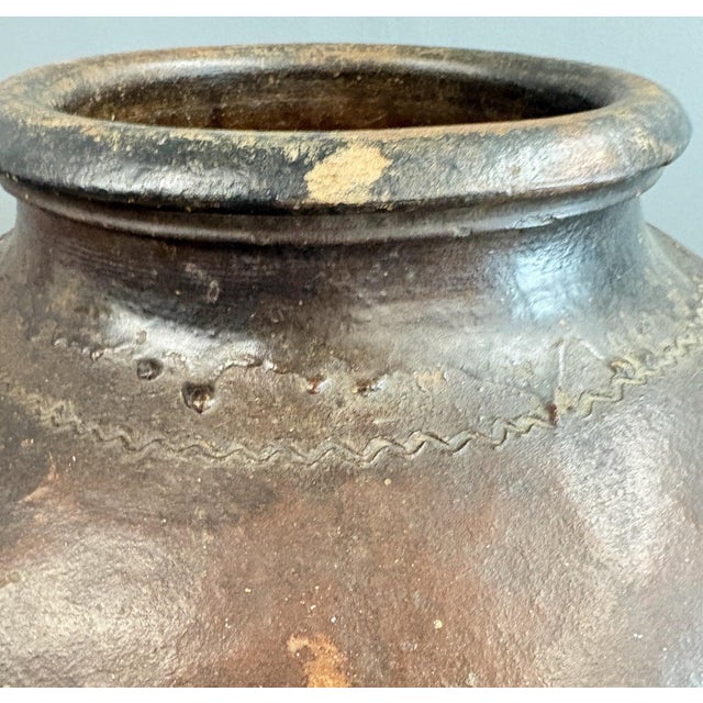 19th-Century Spanish Terracotta Tinaja - An Authentic Mediterranean Storage Jar - A Masterpiece of Wabi-Sabi Beauty For Sale - Image 11 of 12