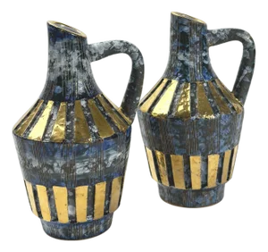 Mid-Century Modern Italian Ceramic Vases by Fratelli Fanciullacci, 1960s, Set of 2