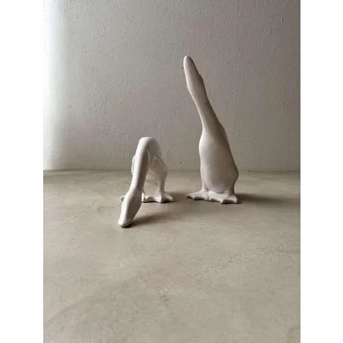 Ceramic Vintage Porcelain Goose Set, 1980s, Set of 2 For Sale - Image 7 of 10