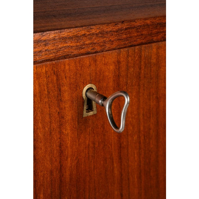 Rare Danish Mid-Century Modern Drop Down Secretary Desk in Walnut by Maurice Villency, Denmark, C. 1960s For Sale - Image 14 of 18