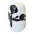 Vintage Cased Art Glass Paperweight, Black on White, C. 1970s-80s For Sale