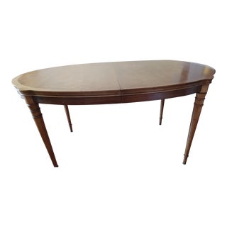 1960s Drexel Mid Century Neoclassical Light Mahogany Dining Table For Sale