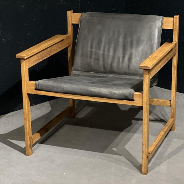 Oak Armchair attributed to Sergio Ramírez For Sale - Image 9 of 13