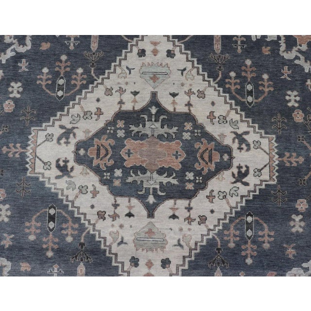 Modern Oushak With Botanical Design in by Keivan Woven Arts For Sale In Atlanta - Image 6 of 13