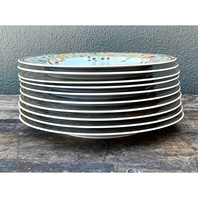 Rosenthal Vintage “Les Jardin De Versace” for Rosenthal Dinner Plates Z- Set of 10 For Sale - Image 4 of 12