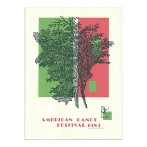 1983 Jack Perlmutter 'American Dance Festival 1983' Contemporary Green,Red USA Lithograph