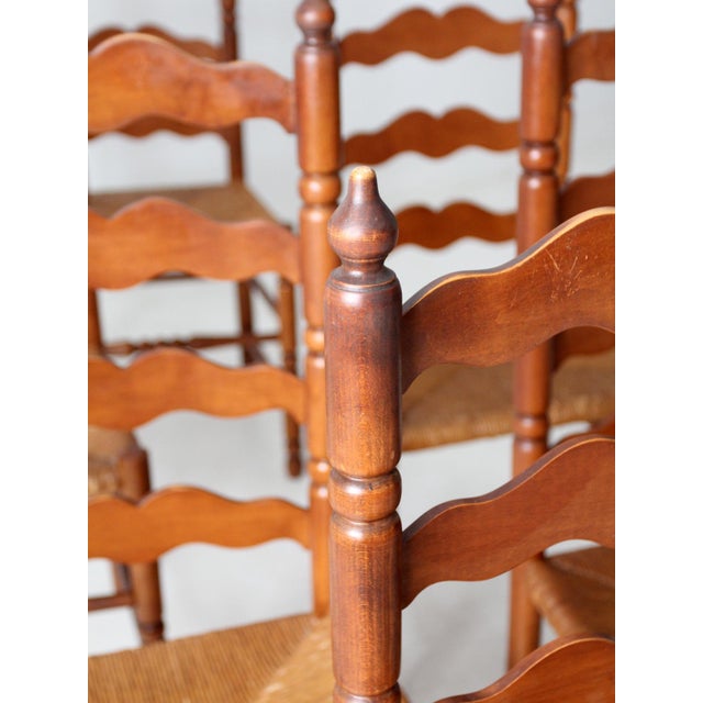 Vintage Tell City Chair Company Rush Seat Dining Chairs Pair For Sale - Image 12 of 12