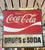 Monumental Double-Sided Coca-Cola “Drugs & Soda” Trade Sign, c. 1960s, West Palm Beach Provenance A rare and evocative...
