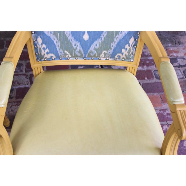 Gorgeous Pair of Palecek Leather Upholstered Chairs With Nailhead Trim For Sale In Dallas - Image 6 of 14