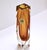 Large Faceted Amber and Clear Formia Sommerso Murano Glass Vase, Italy, 1970s For Sale - Image 4 of 18