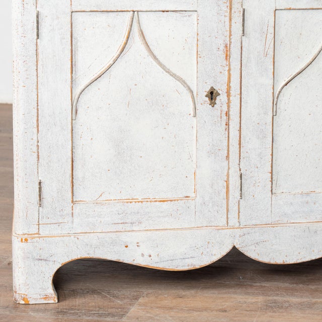 Late 19th Century Swedish Gustvian Bookcase Display Cabinet With Upper Glass Doors For Sale - Image 9 of 13