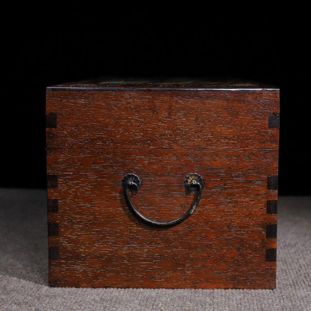 Huali Rosewood Box Inlaid With Mother-of-Pearl Bird & Floral Motif For Sale - Image 9 of 9
