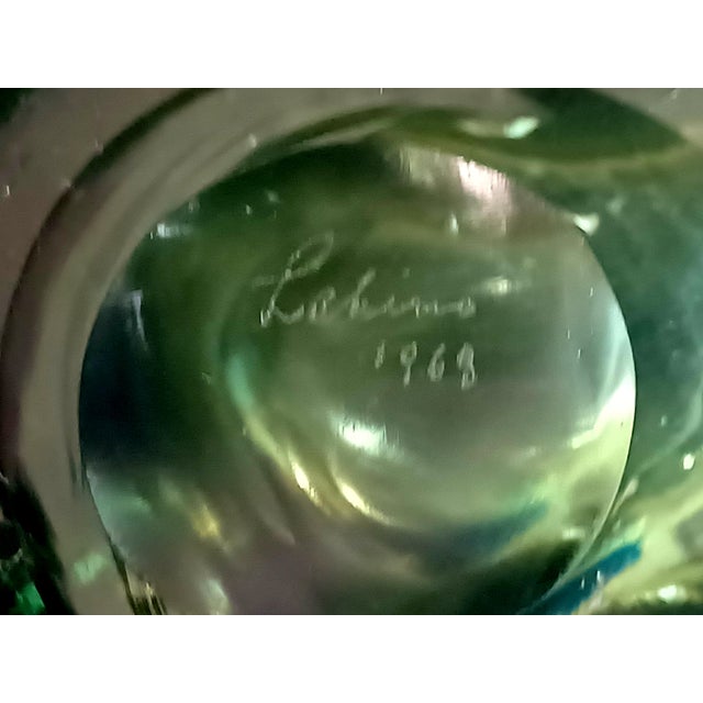Offered is a stunning, authentic piece of American studio art glass by the renowned pioneer Dominick Labino. Hand-blown in...
