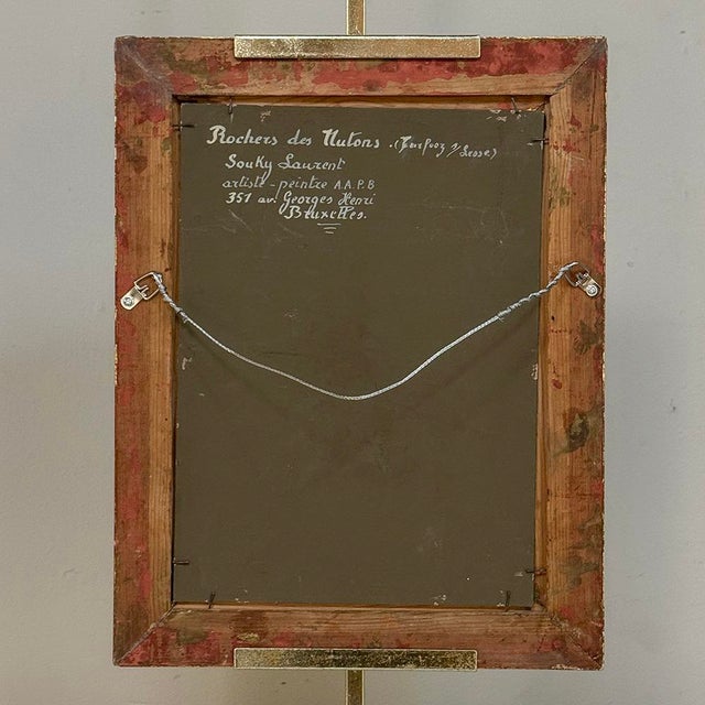 Framed Oil Painting on Panel by Laurent Souky (1914–2005), 'Rochers Des Nutons' For Sale - Image 17 of 18
