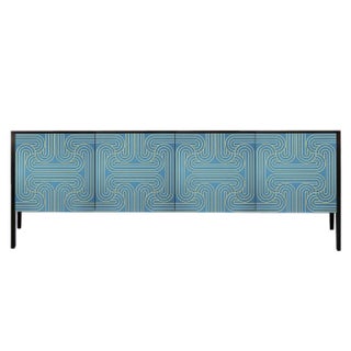 Four Door Loop Sideboard in Blue by Coucou Manou for Coucou Manou / Nell Beale For Sale