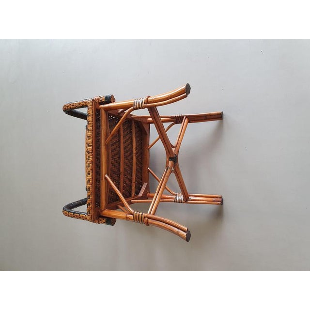 Brown Rattan Bamboo Dining Chairs, Set of 4 For Sale - Image 8 of 12