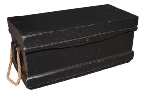 Antique Shipwright’s Tool Chest, English, Ebonised, Workman’s Trunk, Victorian