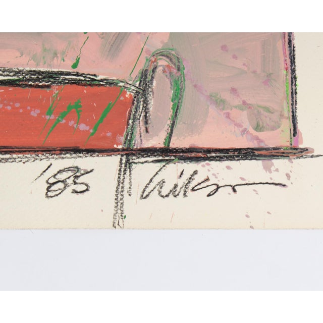 1985 “Pink Mountain, Piedmont” Abstract Acrylic Landscape Painting by Harry Hilson For Sale In Indianapolis - Image 6 of 7